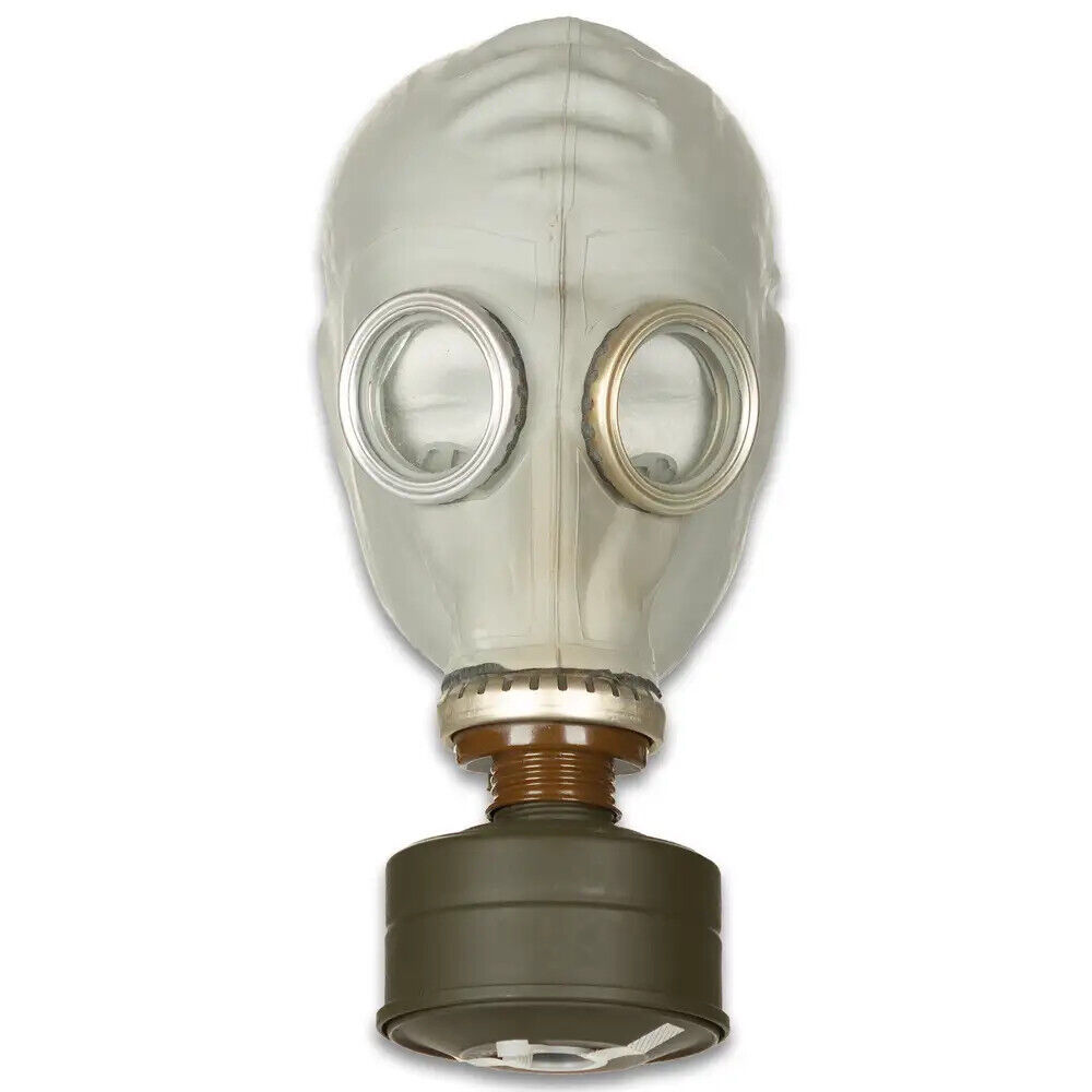 Soviet Russian Military Gas mask GP-5 w/ Hose Filter Surplus Canister Full Face