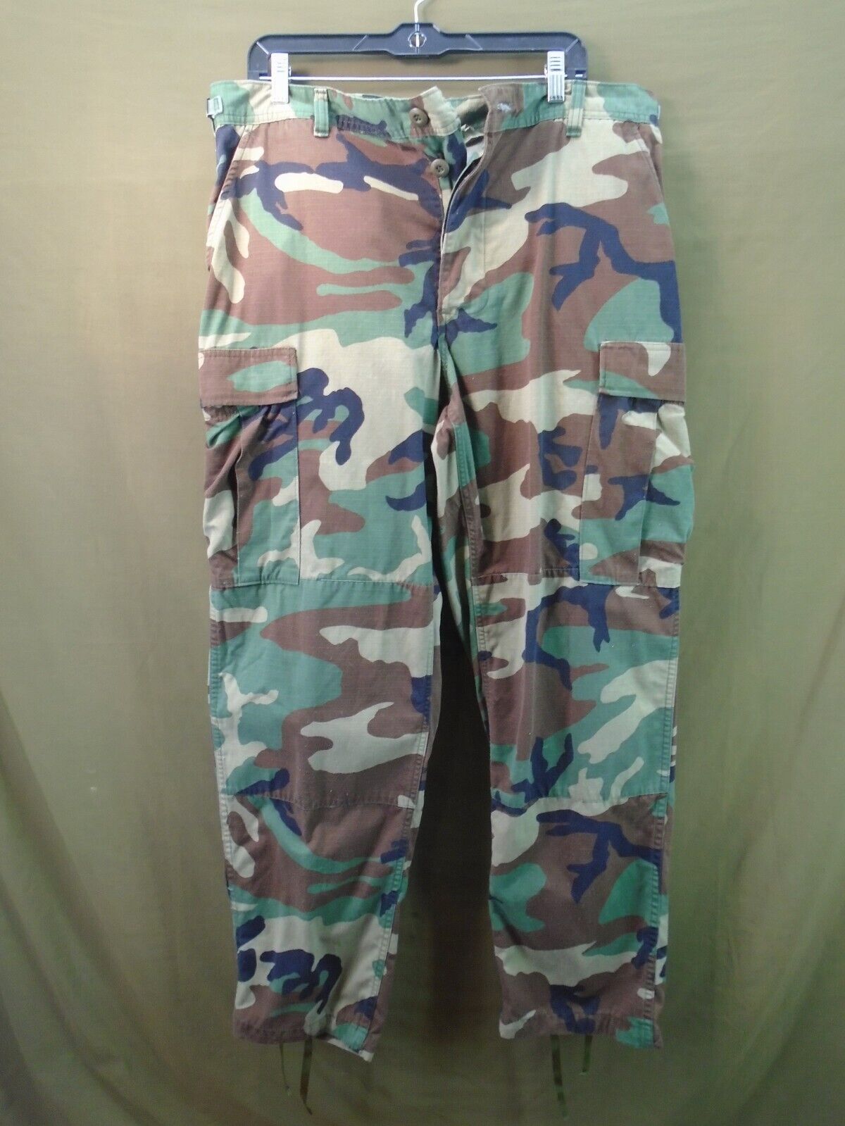 USGI US Military Hot Weather BDU Camo Pants Trousers Rip Stop Large Regular 18-P