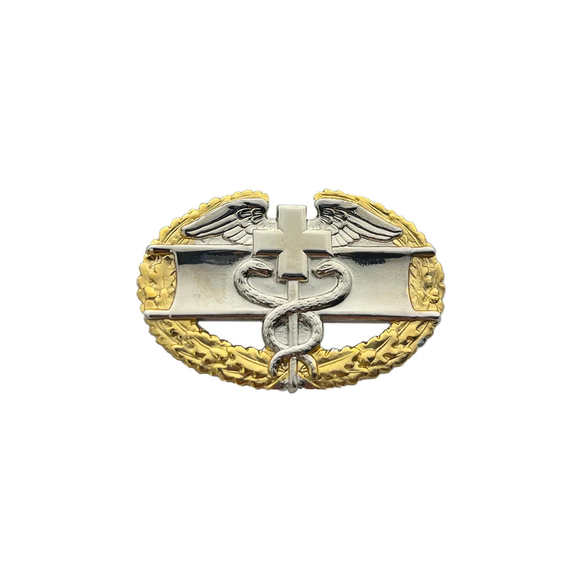 Army: Badge Master Combat Medical First Award regulation size, with gold wreath