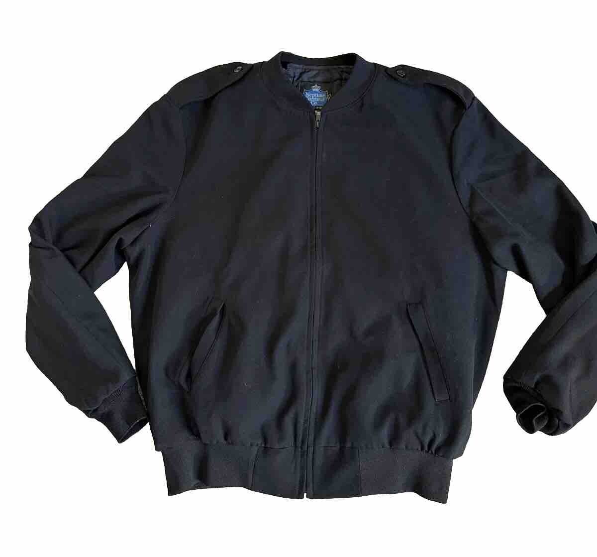 US NAVY Size 46 Reg Men\'s Officer Neptune Garment Co. Jacket, Black w/Thinsulate