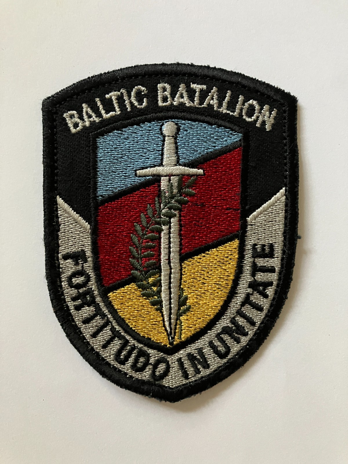 Baltic Battalion joint peacekeeping unit patch; Latvia, Estonia, Lithuania