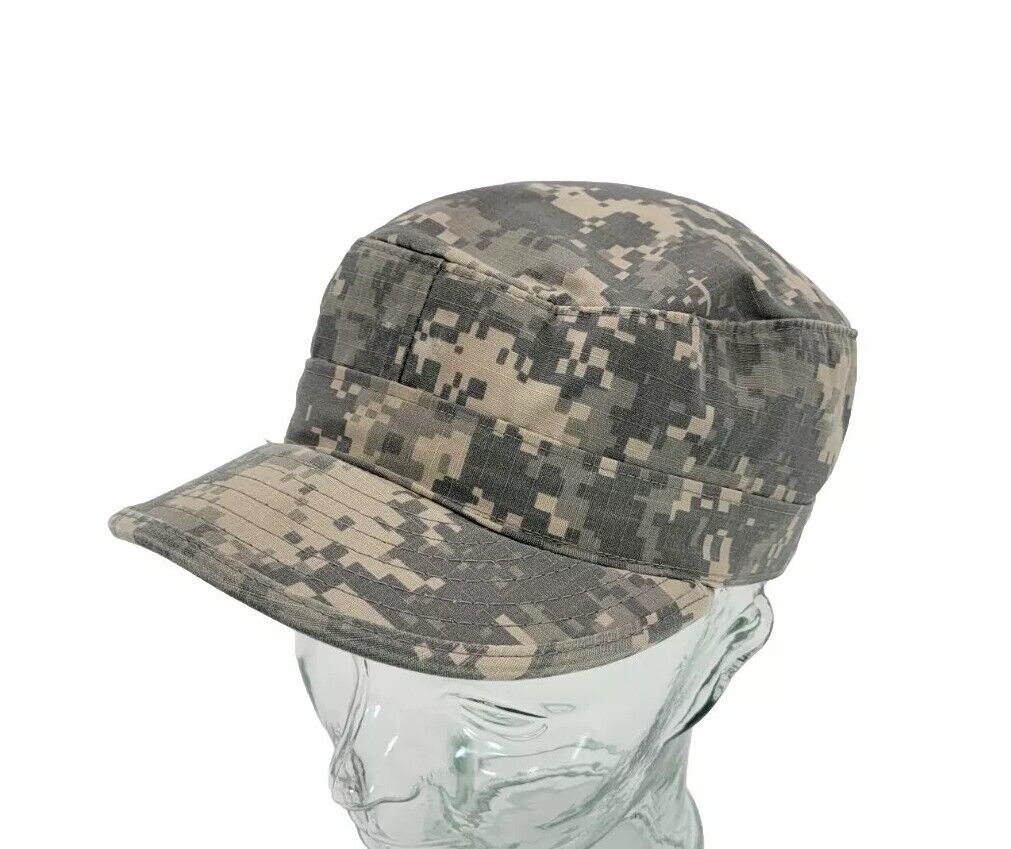 US Military Issue Army Combat Uniform ACU Camouflage Patrol Hat Cap Size 7 7/8