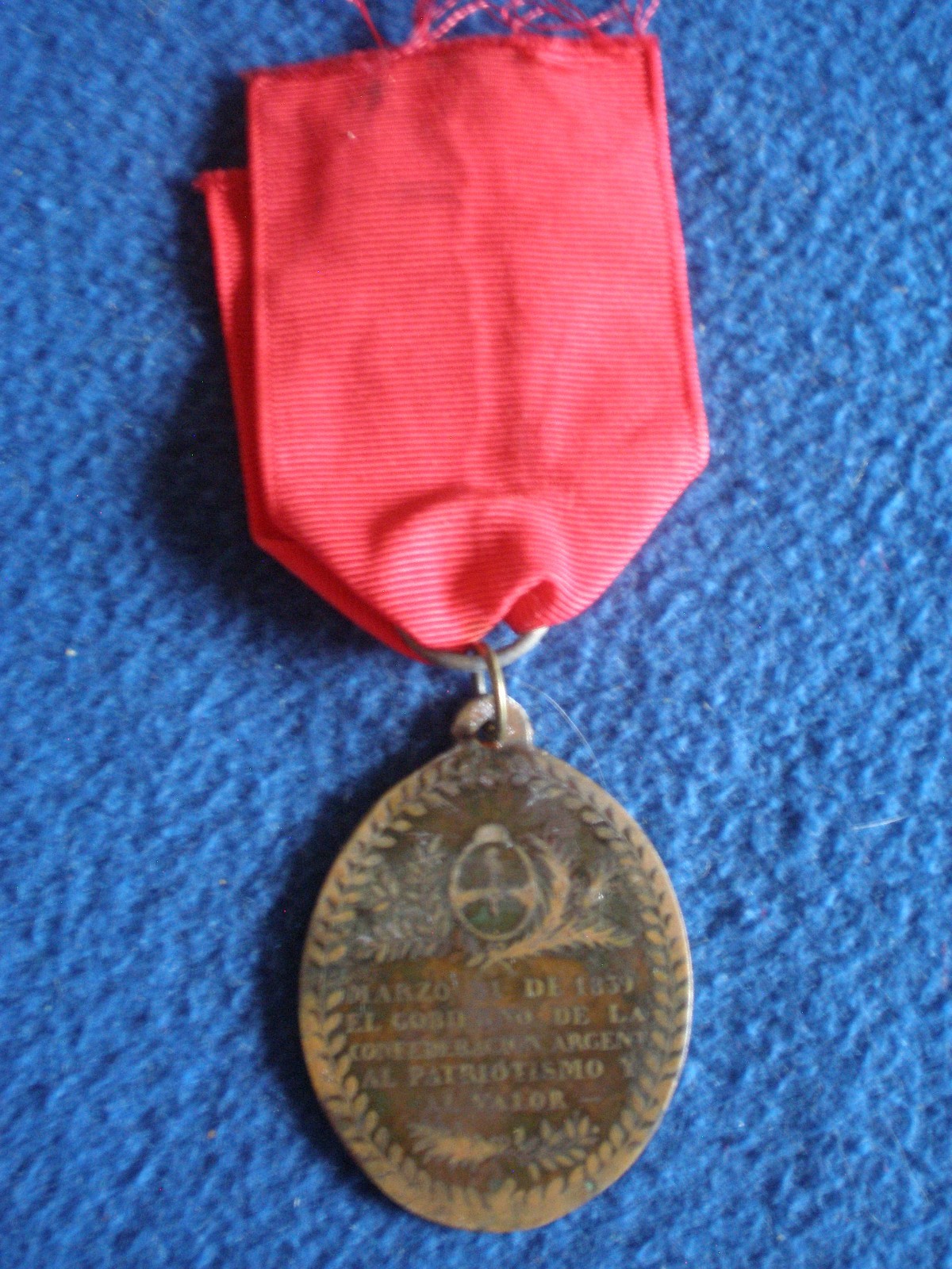 Argentina: Medal for the Battle of Pago Largo 31 March 1839.