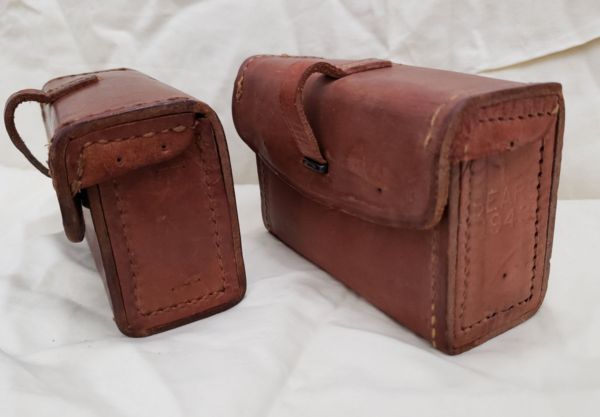 Sears 1943 BAR Bag Leather WWII World War 2 SF CO 6-42 ammo tool pouch case WW2