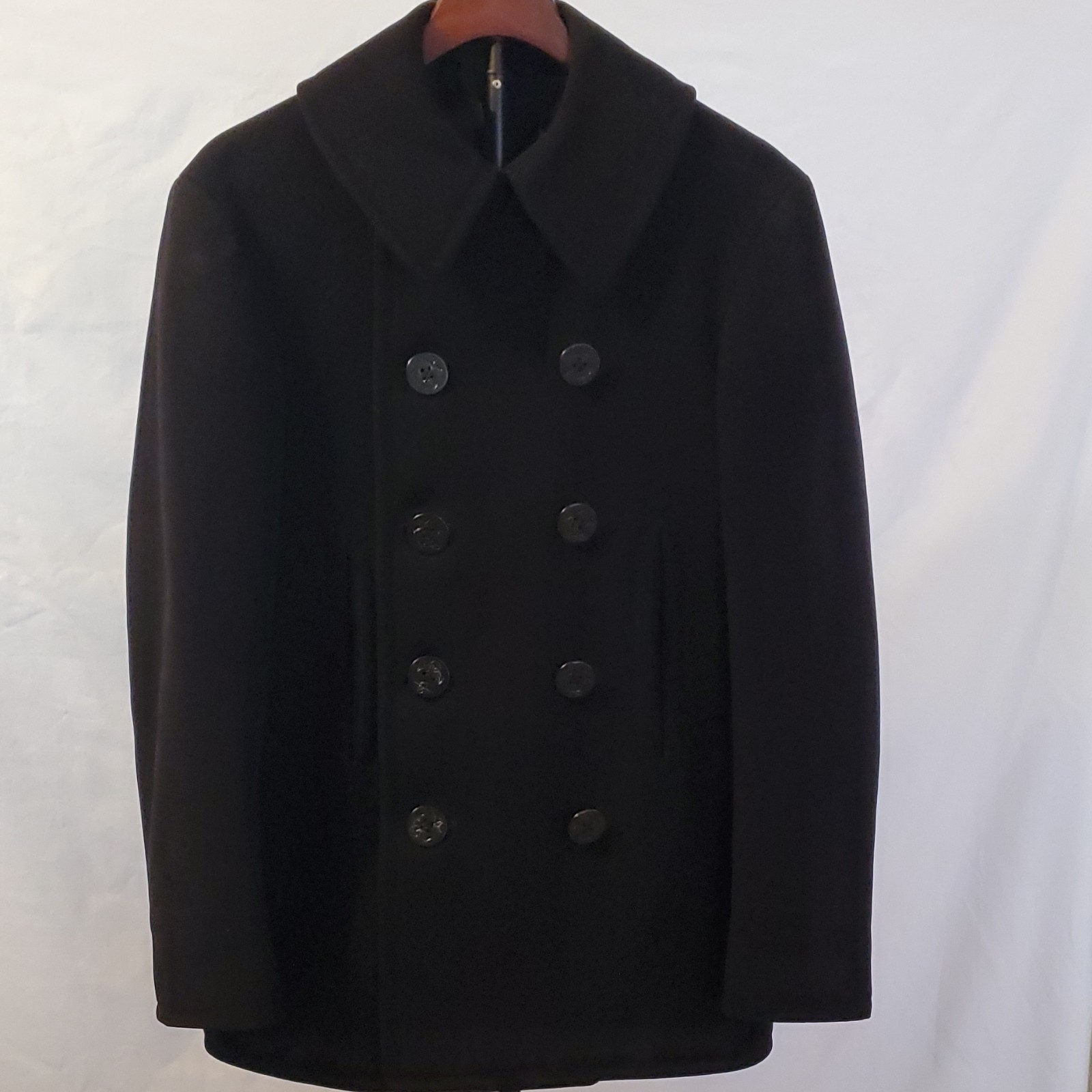 Genuine Vintage WWII US Navy 10 Button Peacoat Kersey Wool Corduroy Size 36 ISN