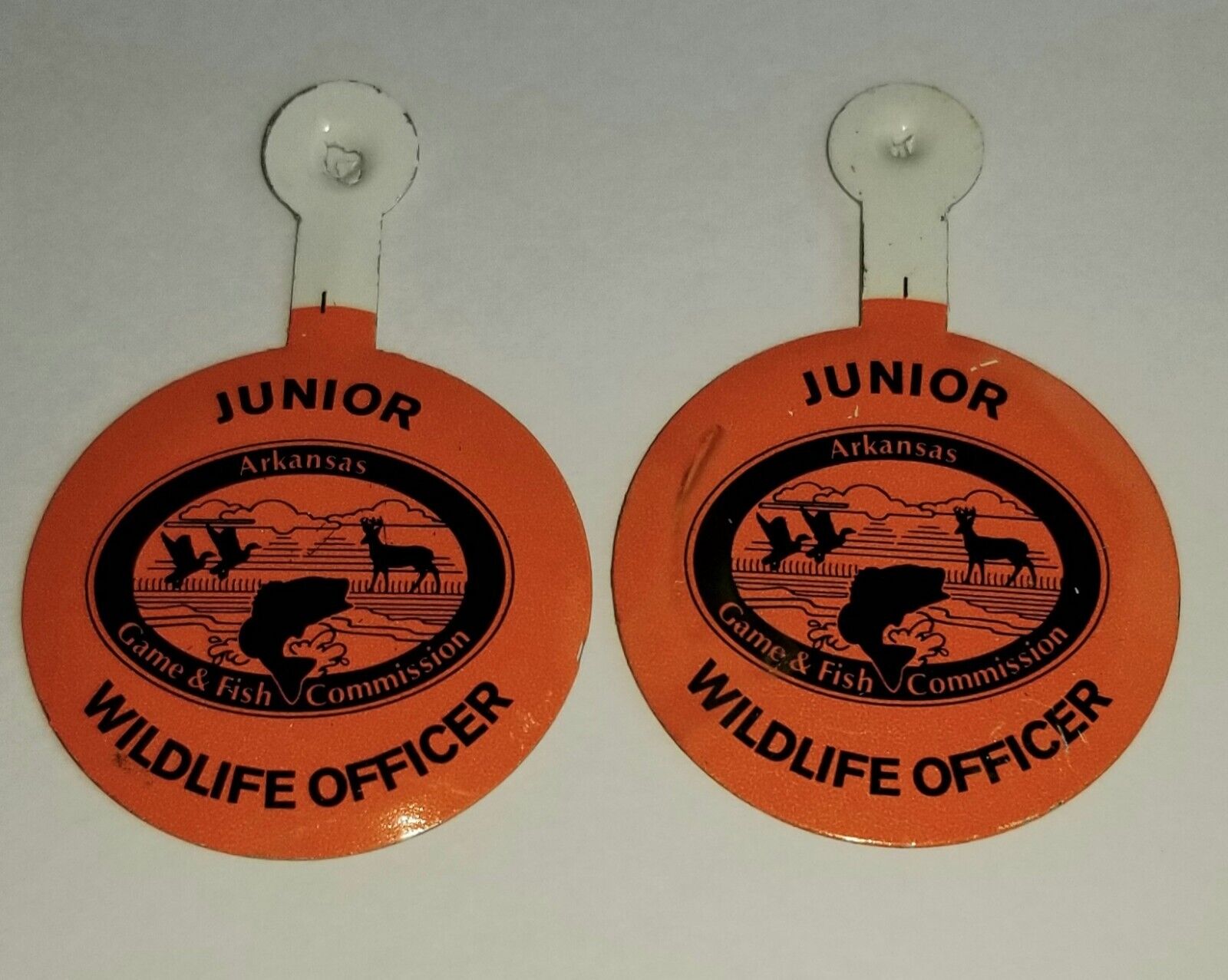 ARKANSAS Game & Fish Commission 2 Junior game warden pin officer pins tin badge