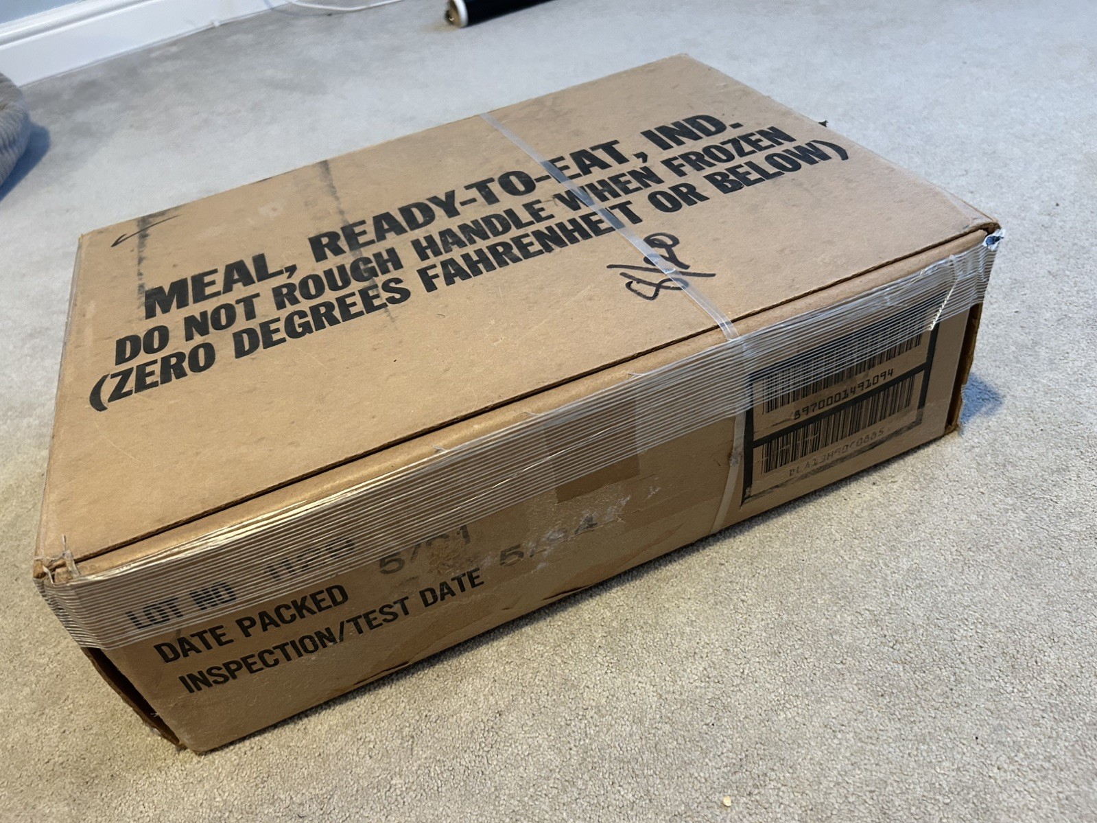 US army brown bag MRE ration packs x12 sealed case 1991 Gulf war Vintage 