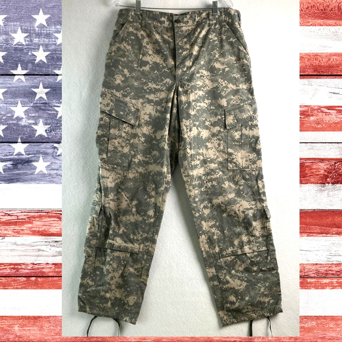 Medium Regular Army Combat Pants ACU Digital Camo Uniform Tactical Pockets