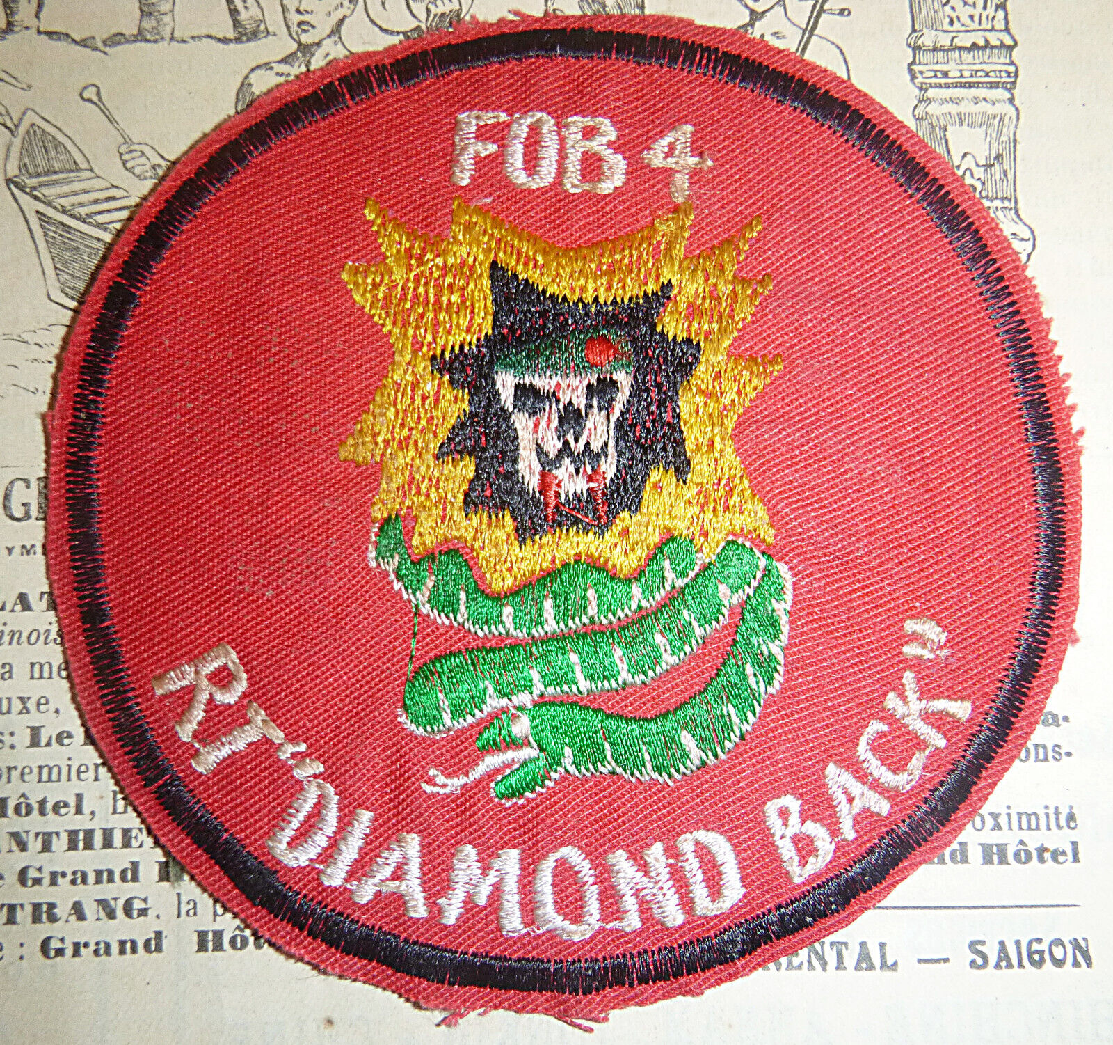 Recon Team Diamond Back - PATCH - MARBLE MOUNTAIN - FOB 4 - Vietnam War - #.737