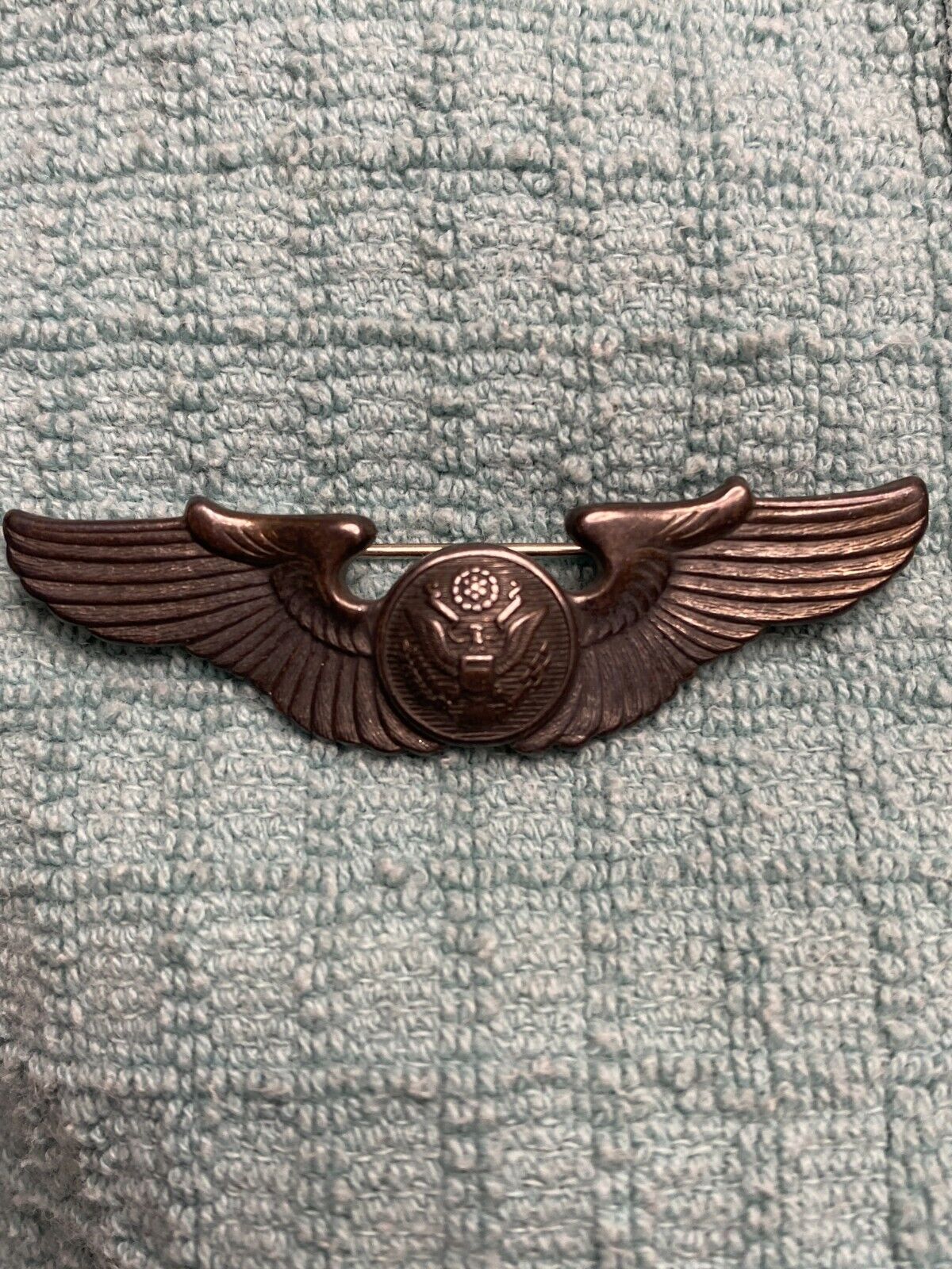 WWII US Army Air Force Crew Airman Military Wings Pin - Sterling