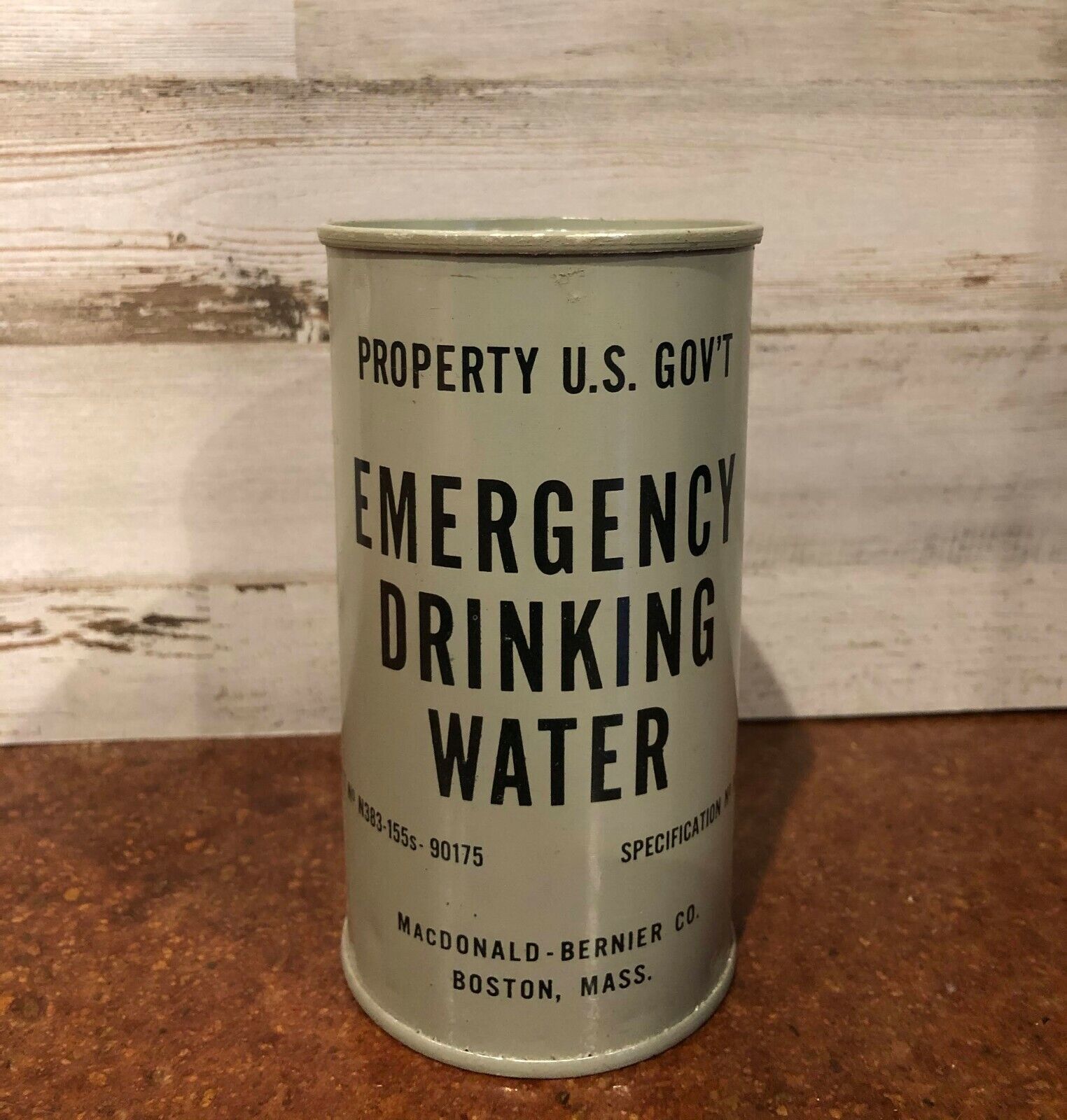 1950s Vintage US Gov\'t Emergency Drinking Water Cans, Korean War (Discount Ship)