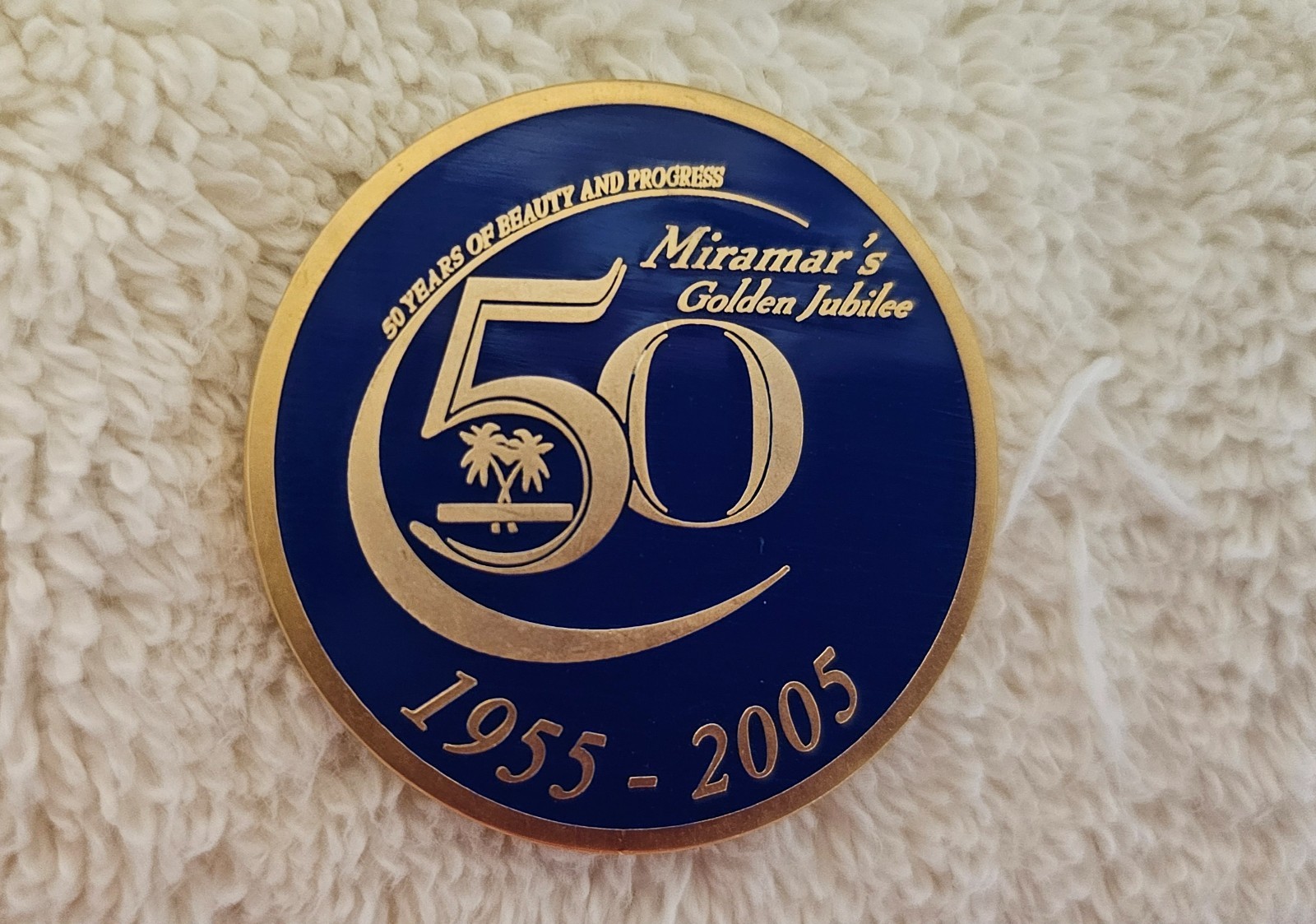 City of Miramar  50 Year  Golden Jubilee Coin