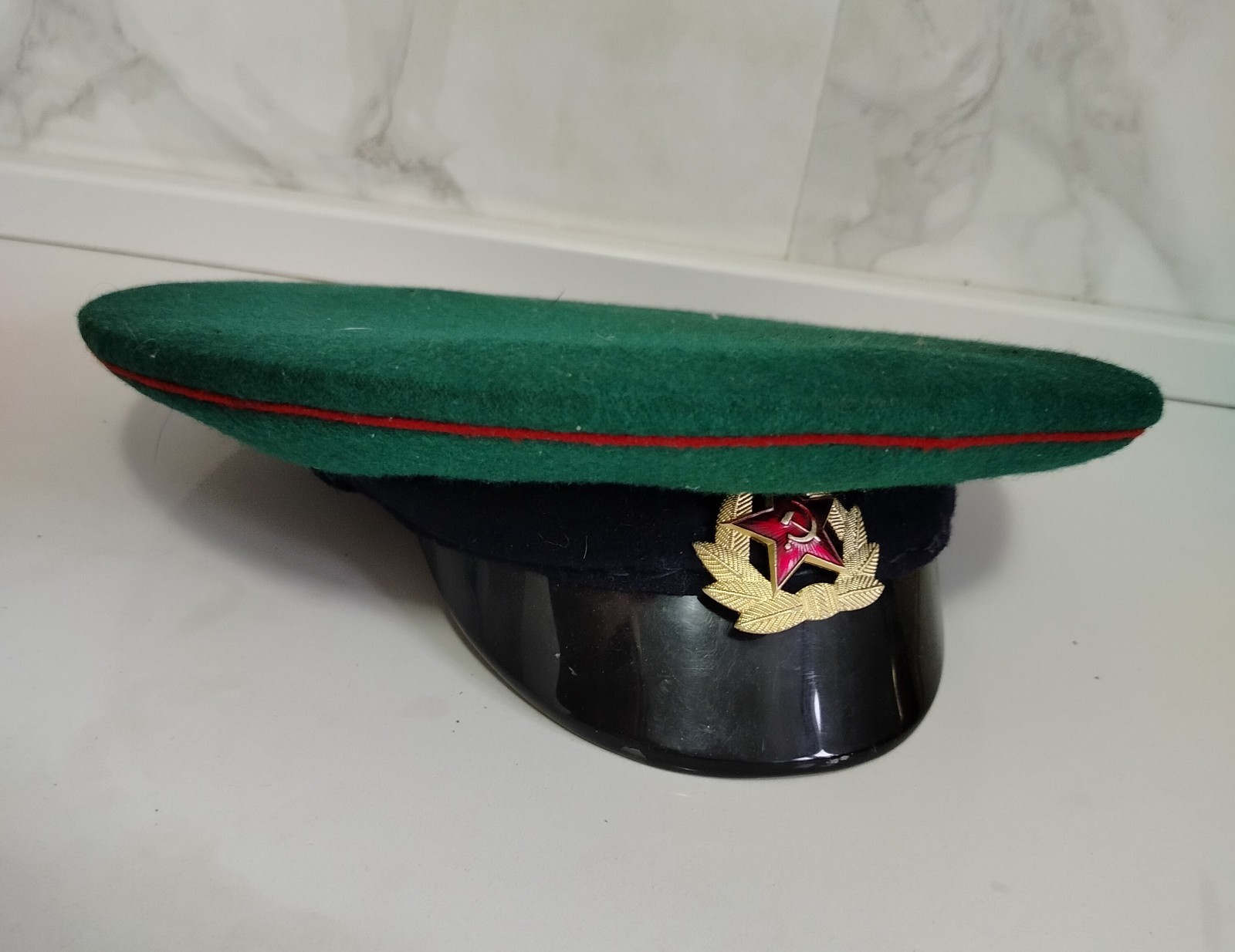 Soviet Army KGB Border Troops Officer Hat Cap Military Uniform S Size 1970s USSR