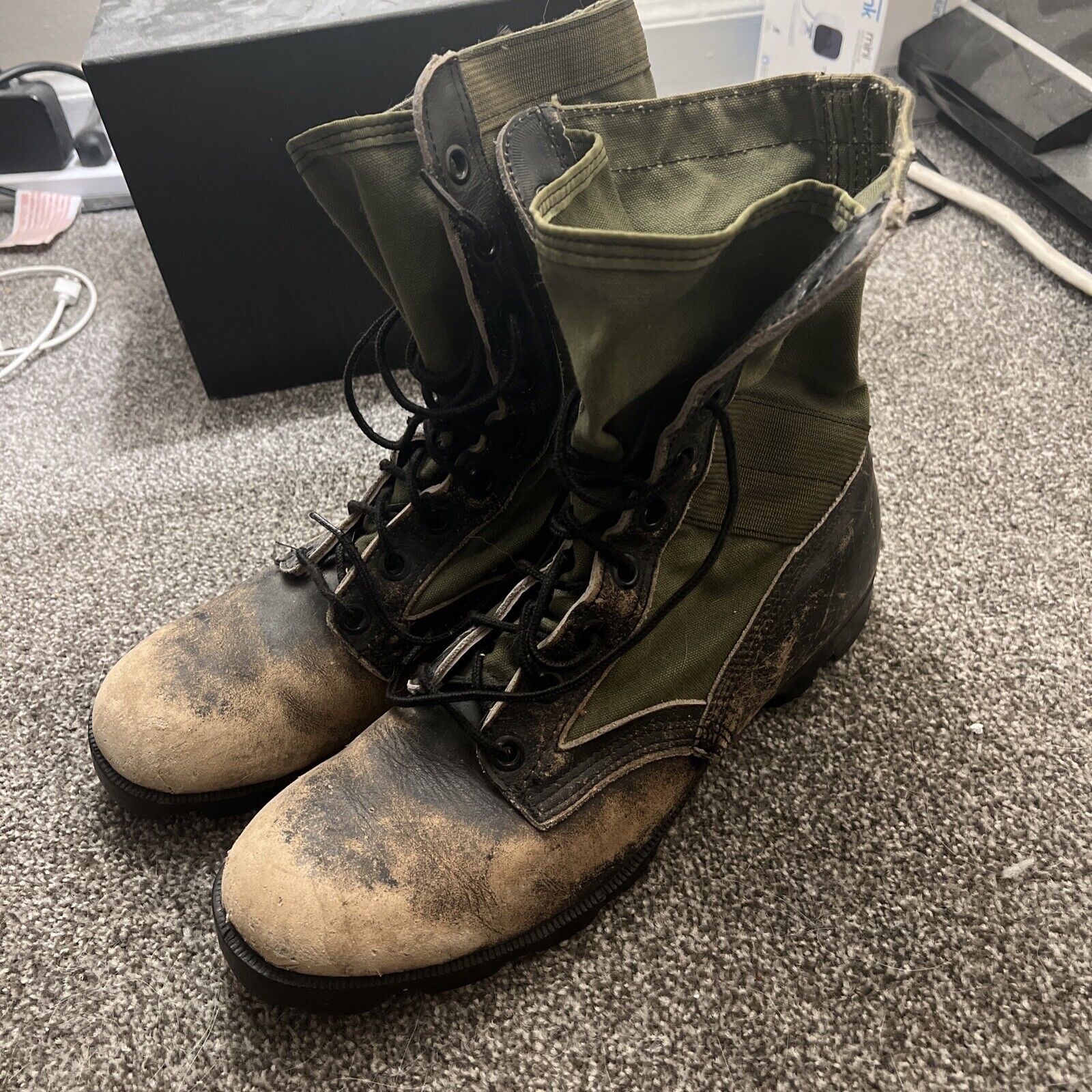 Vintage Combat Boots from the Vietnam War Size 10.5