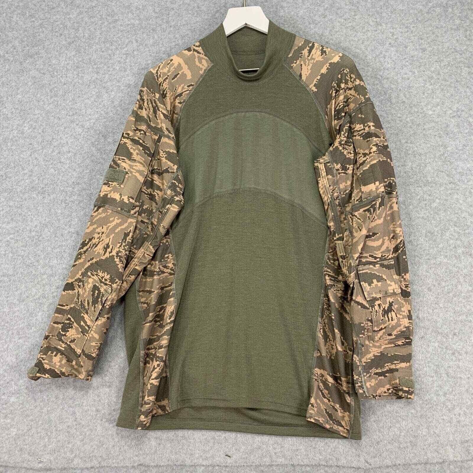 Military ABU Combat Shirt Mens XL Digital Tiger Stripe Camo Tactical SNC