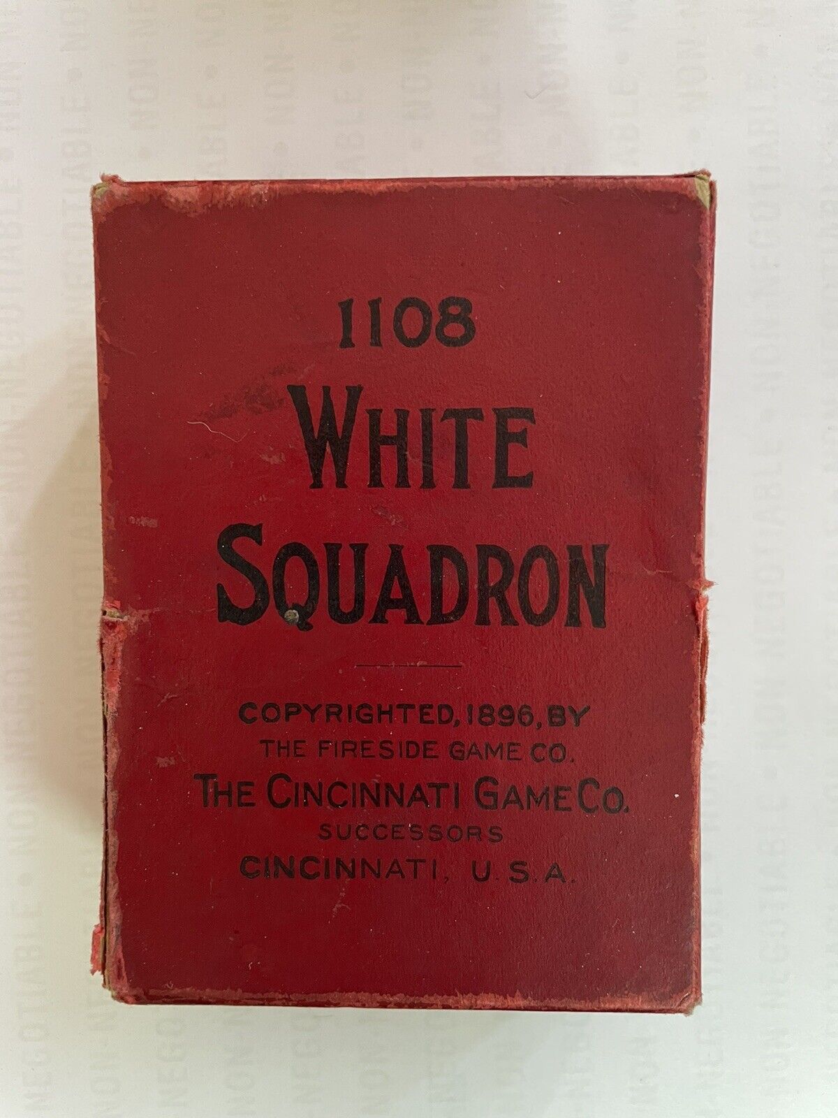 white squadron RARE 1896 playing cards #1108