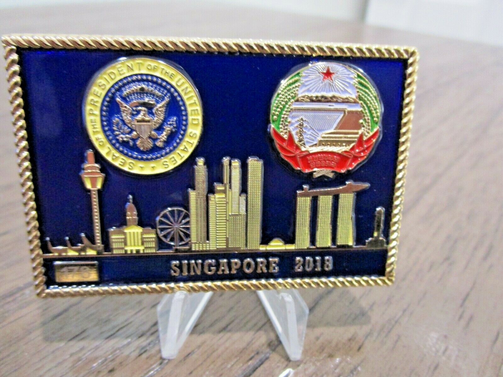 President Trump & Kim Jong Un Singapore Summit Numbered POTUS Challenge Coin 