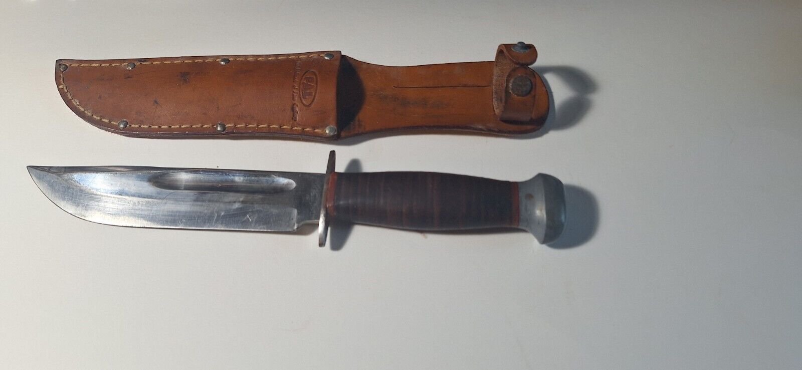 Vintage PAL RH-36 WWII Era Fixed Blade Combat Knife - w/ Marked Sheath - VGC