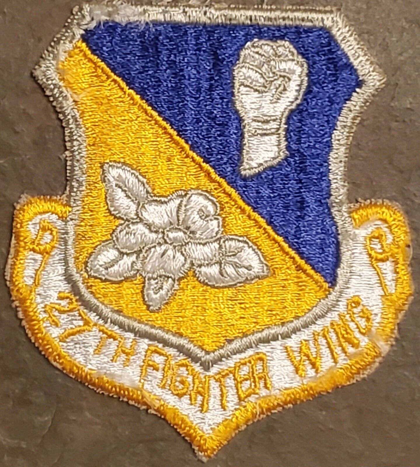 USAF AIR FORCE 27th Tactical Fighter Wing Patch COLOR FLIGHT Cannon AFB, NM vtg