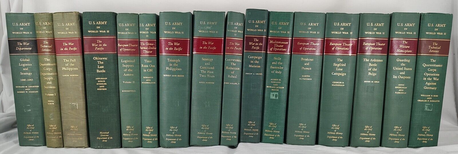 United States Army In World War II Green Books Set Official U.S. Army Records