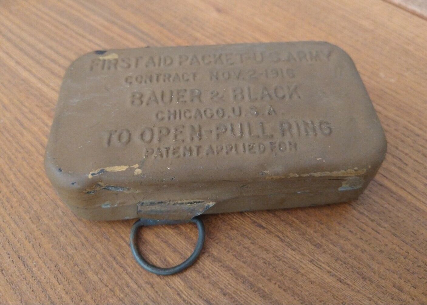 WW1 1916 Bauer & Black US Army First Aid Packet War Issued Kit Possibly Sealed