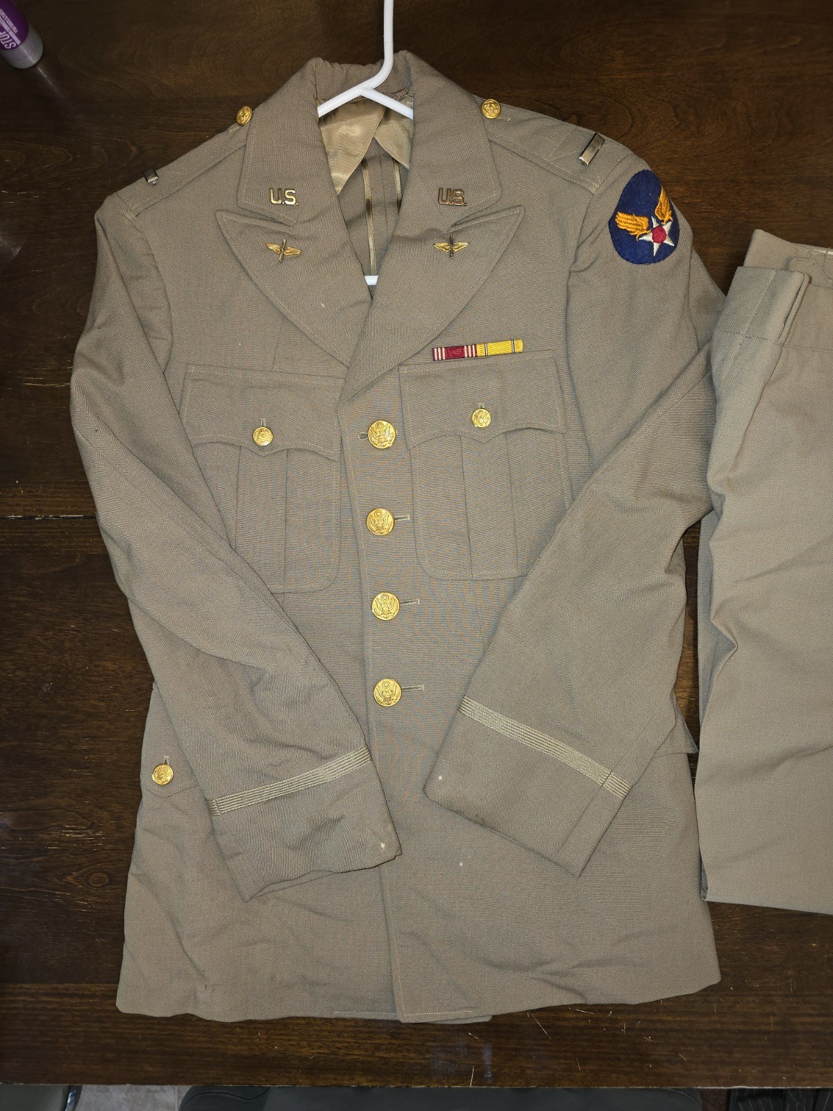 WWII USAAF Kahn Tailoring Officer Uniform Set San Angelo AAF 1945Vintage