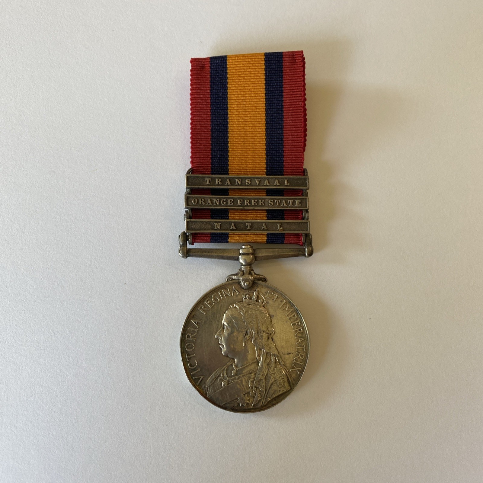 Great Britain QSA Queen's South Africa Medal 3 bars Named and Numbered Glosters
