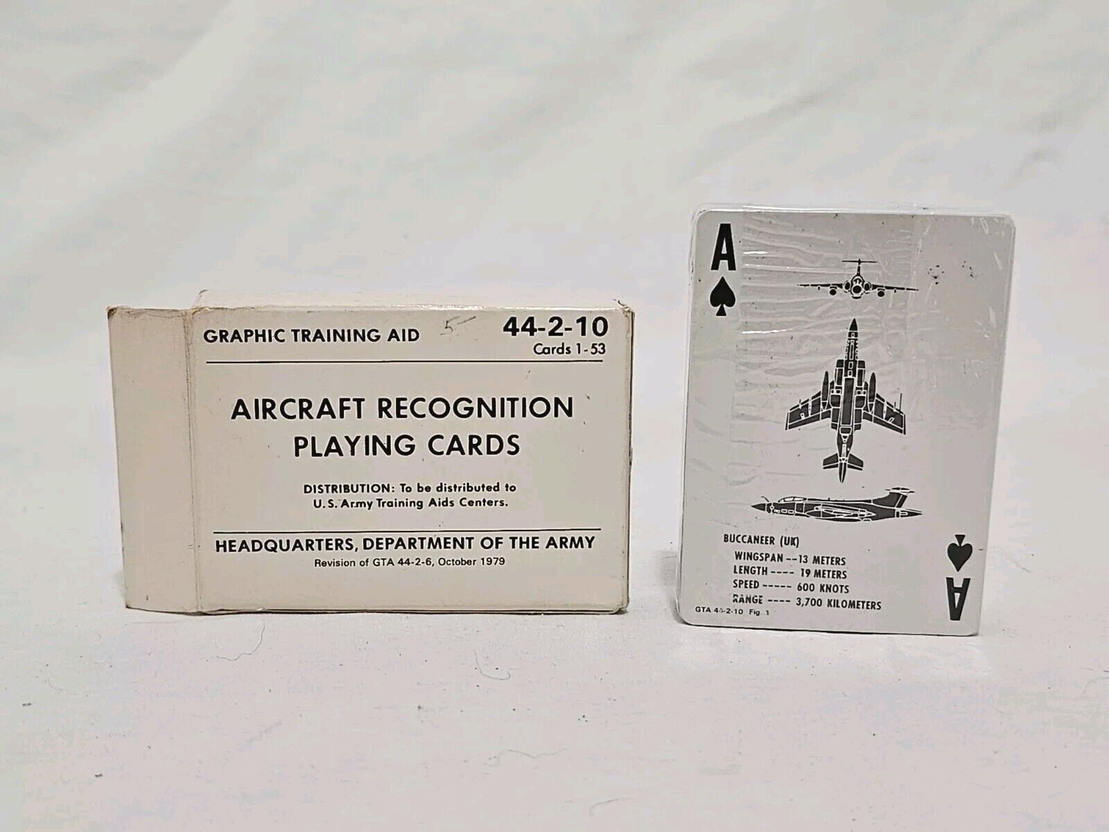 1979 Department of Army Aircraft Recognition Playing Cards SEALED Training Aid 