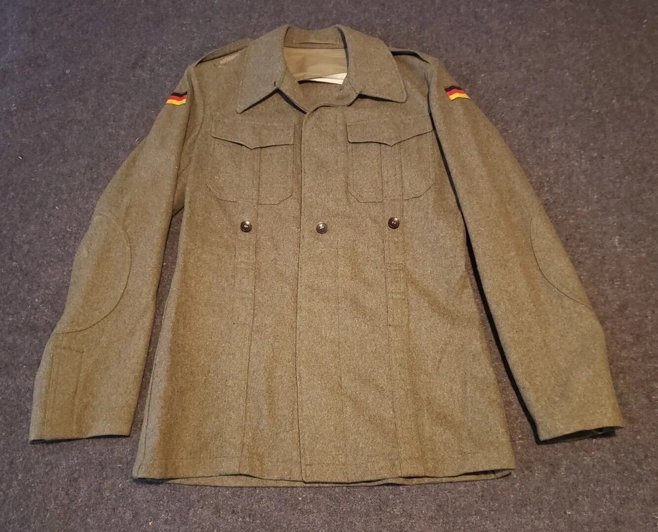West German Army Bundeswehr Wool Combat Field Shirt Jacket Tunic Original 