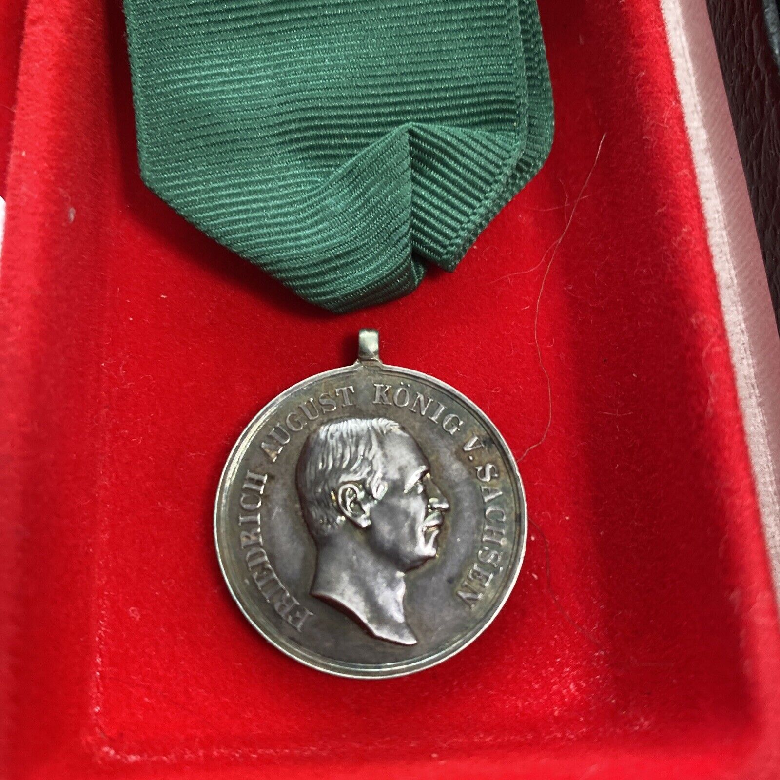 WWI Saxon Work Service Labor Medal - Silver - Germany - RARE
