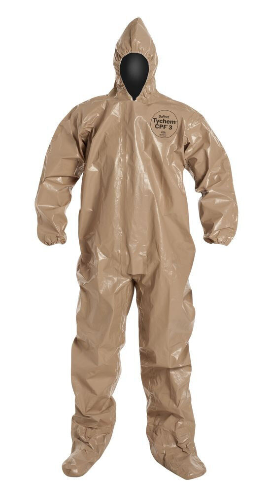 DUPONT C3122TTNXL000600 Tychem CPF3 Chemical / NBC Chem Suit w/Hood & Boots NEW