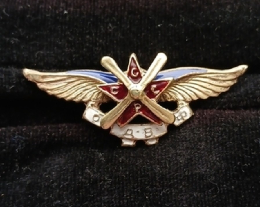 Membership badge of the Society of Friends of the Air Fleet (ODVF) USSR Badge