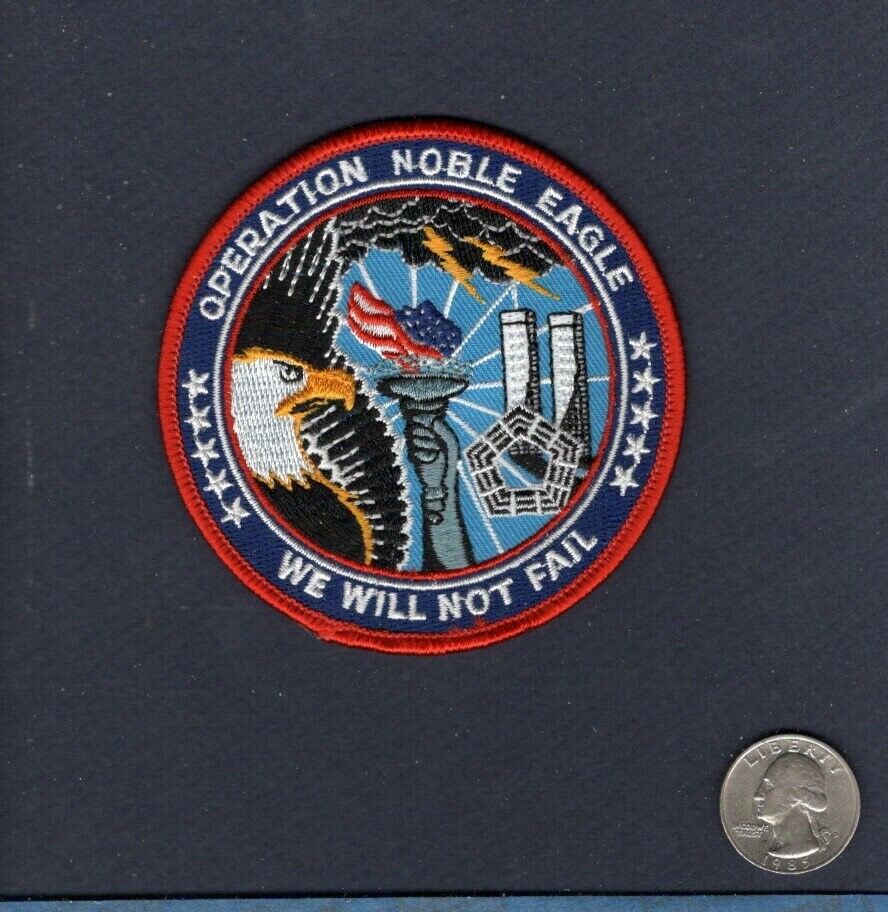 OPERATION NOBLE EAGLE USAF NAVY USMC US ARMY USCG Veteran Jacket Patch 