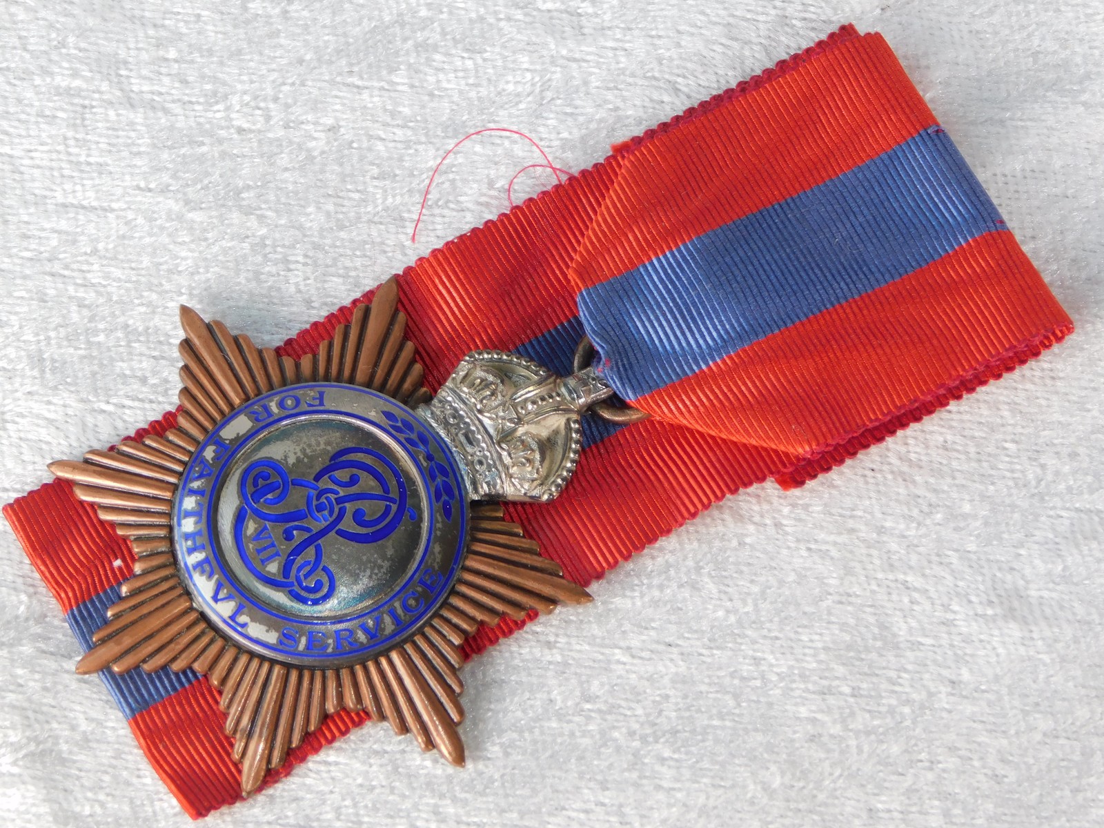 1900's Pre WWI Bristish Edward VII Imperial Service Medal Order GV Star