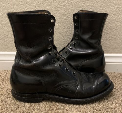 1966 Vietnam War American Leather Boots Size 9 Regular Named