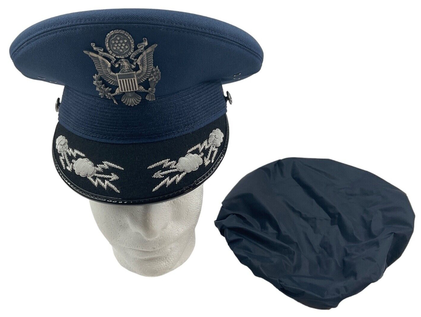 USAF Air Force Size 7 1/8 Field Grade Officer Dress Blue Service Hat Cap Bernard