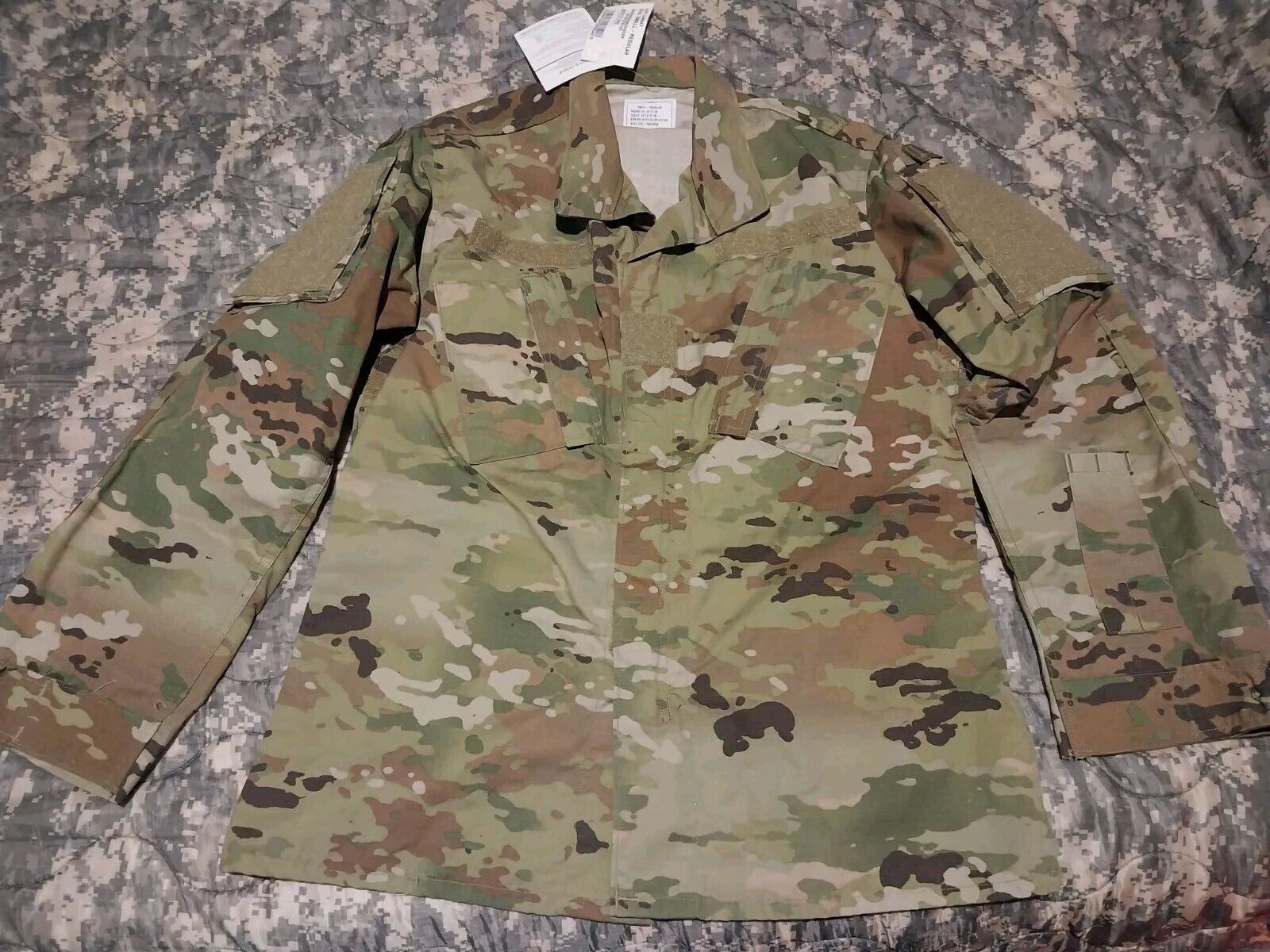 Small-Reg US Army Uniform Combat Coat ACU Top Jacket Shirt OCP Multicam
