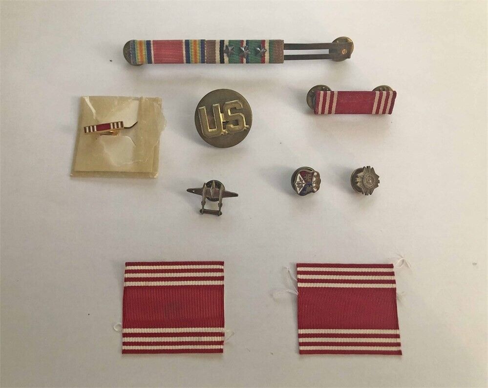 Original Vintage WWII US Army Military Pin Collection  Army Sargeant