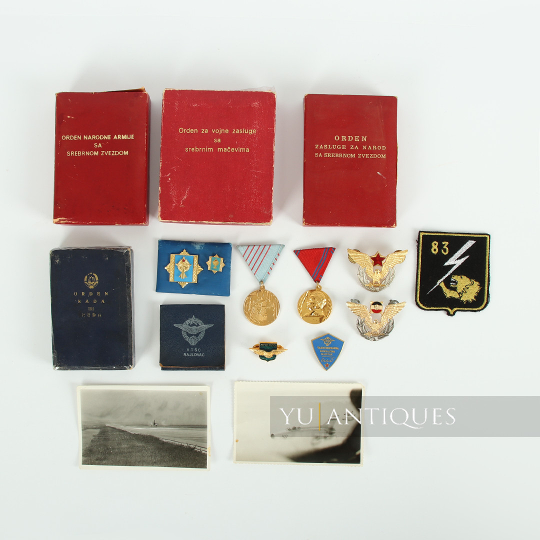 Genuine SFRY Socialist Republic Of Yugoslavia Lot Of Medals & Orders Of A Pilot