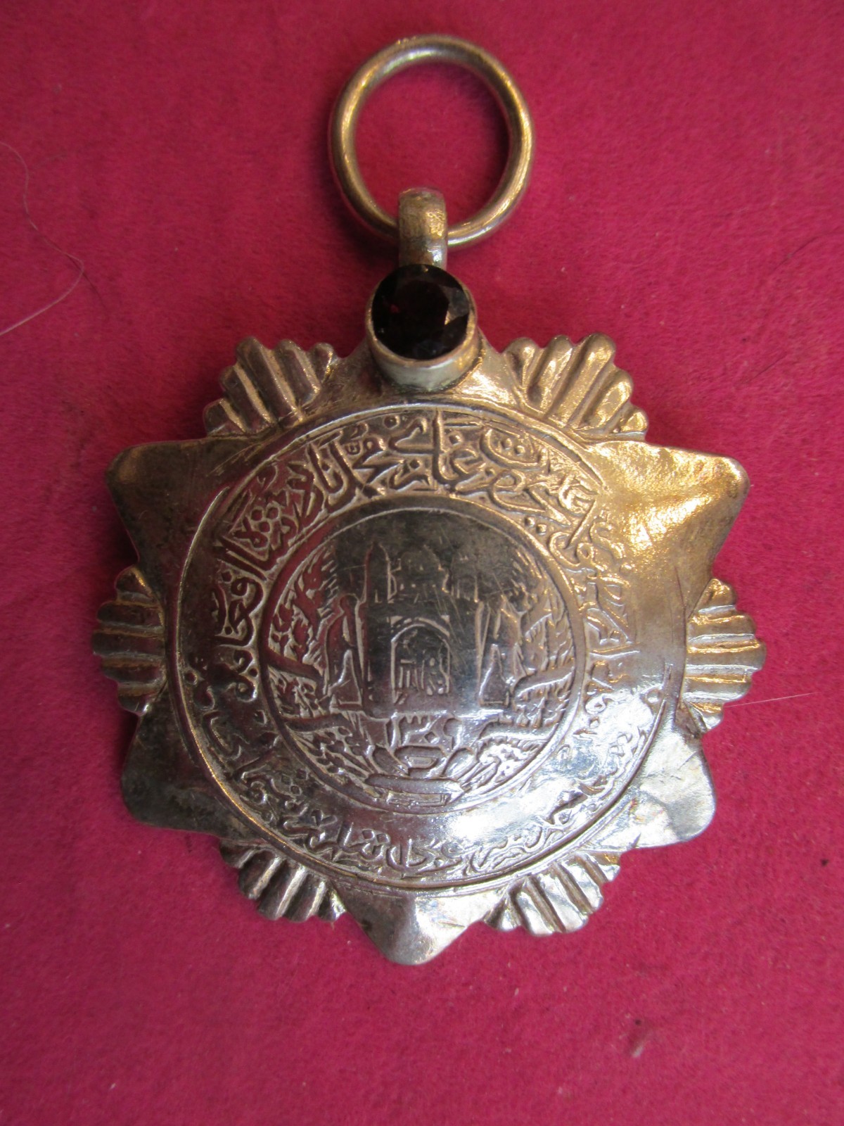 Northern Rebellion 1930 Afghan Afghanistan Medal Order silver with stone Bacha-I
