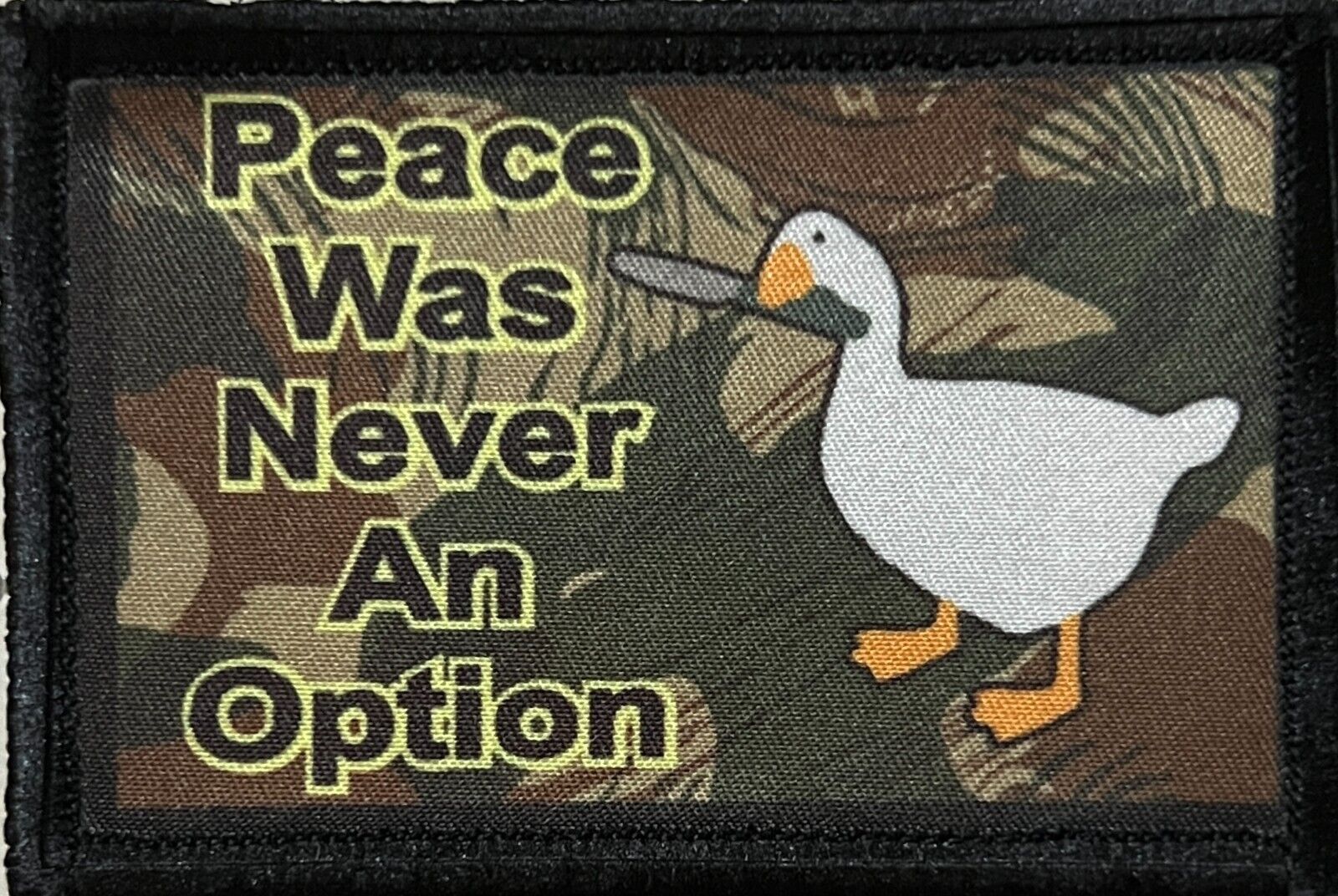 Peace Was Never an Option Morale Patch Army Military Tactical Funny