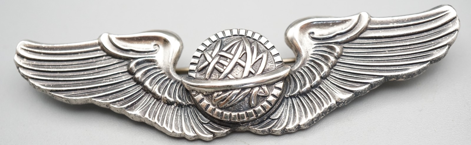 WWII Sterling Army Air Forces Navigator Full Size 3 Inch Wings Badge by Meyer