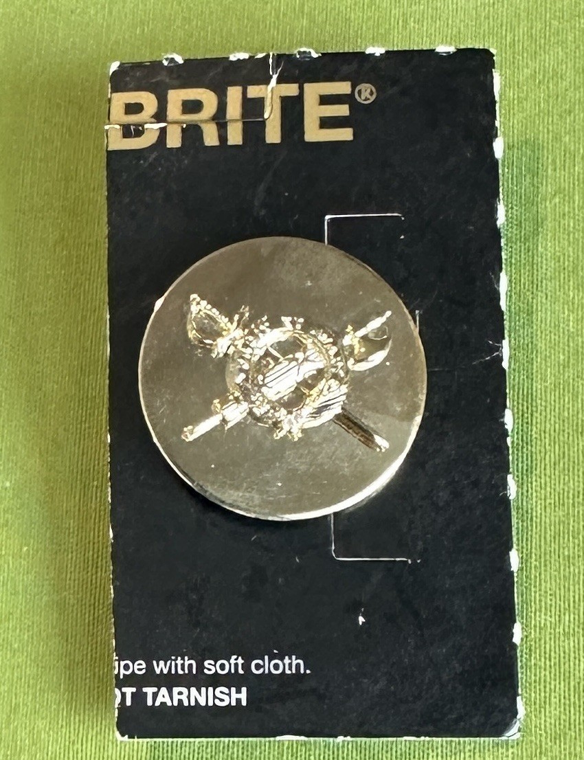ARMY OFFICE OF INSPECTOR GENERAL GOLD TONED BRITE LAPEL HAT PIN BADGE 1 INCH