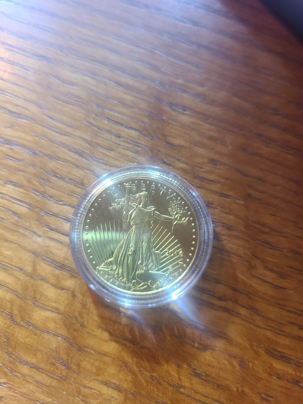 US Coin American Eagle Ocean Statue Gold Commemorative Coin gold plated