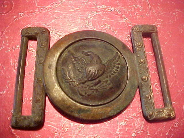 US PRE CIVIL WAR YANK OFFICERS PLATE BUCKLE DUG INV. # 91