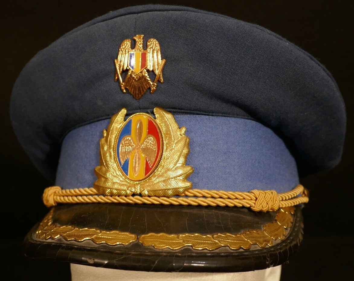 1993 Romanian Air Force Officers Service Visor Hat 'Condor' Brand - Size 58 Rare