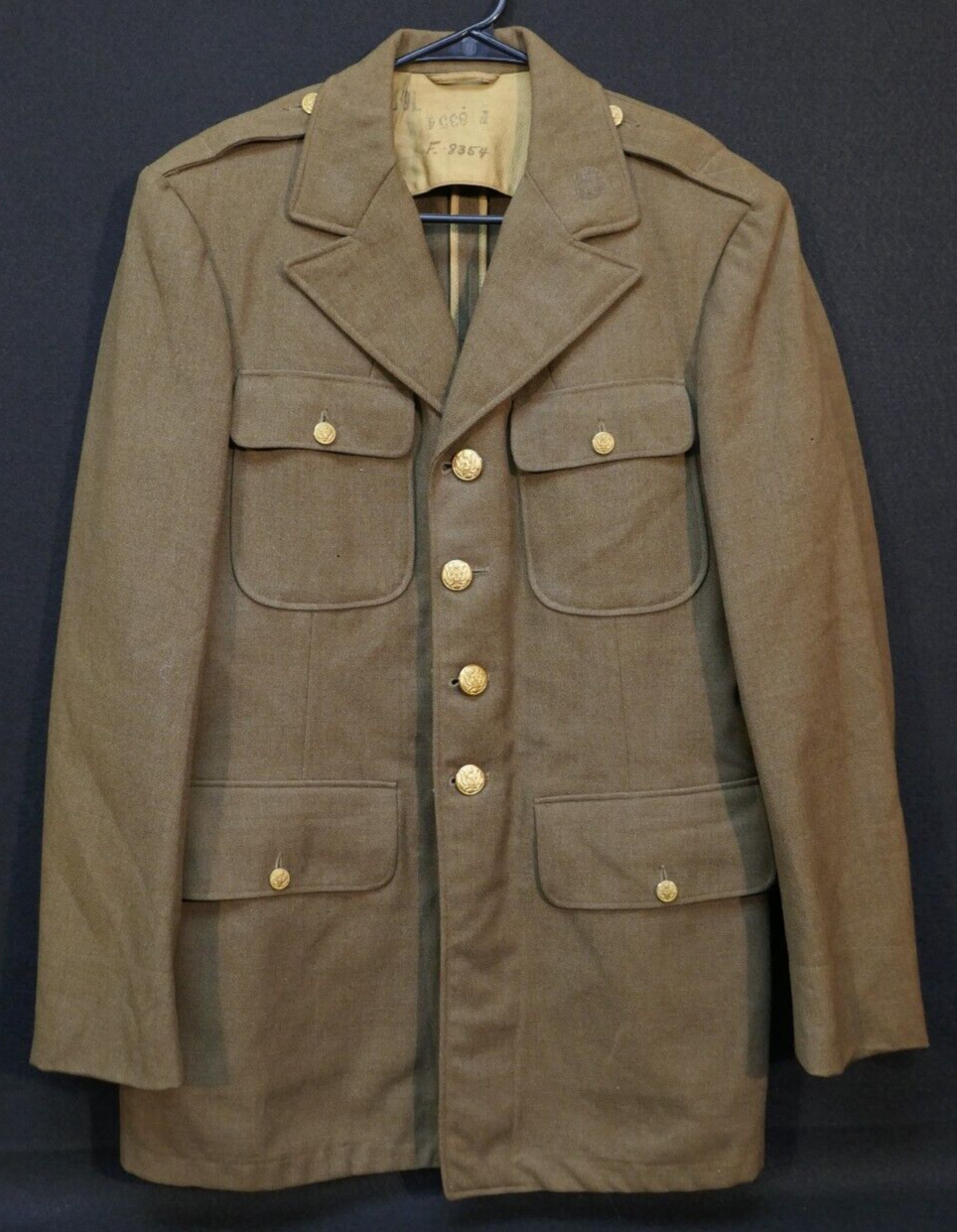 WW2 US Army M1942 Enlisted Wool Service Uniform Coat 39L 1942 Dated Class A Type