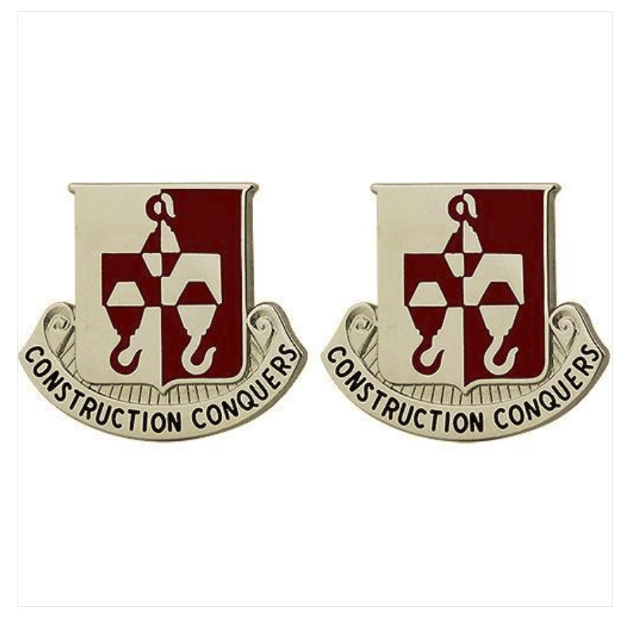 Vanguard ARMY CREST: 244TH ENGINEER BATTALION - CONSTRUCTION CONQUERS