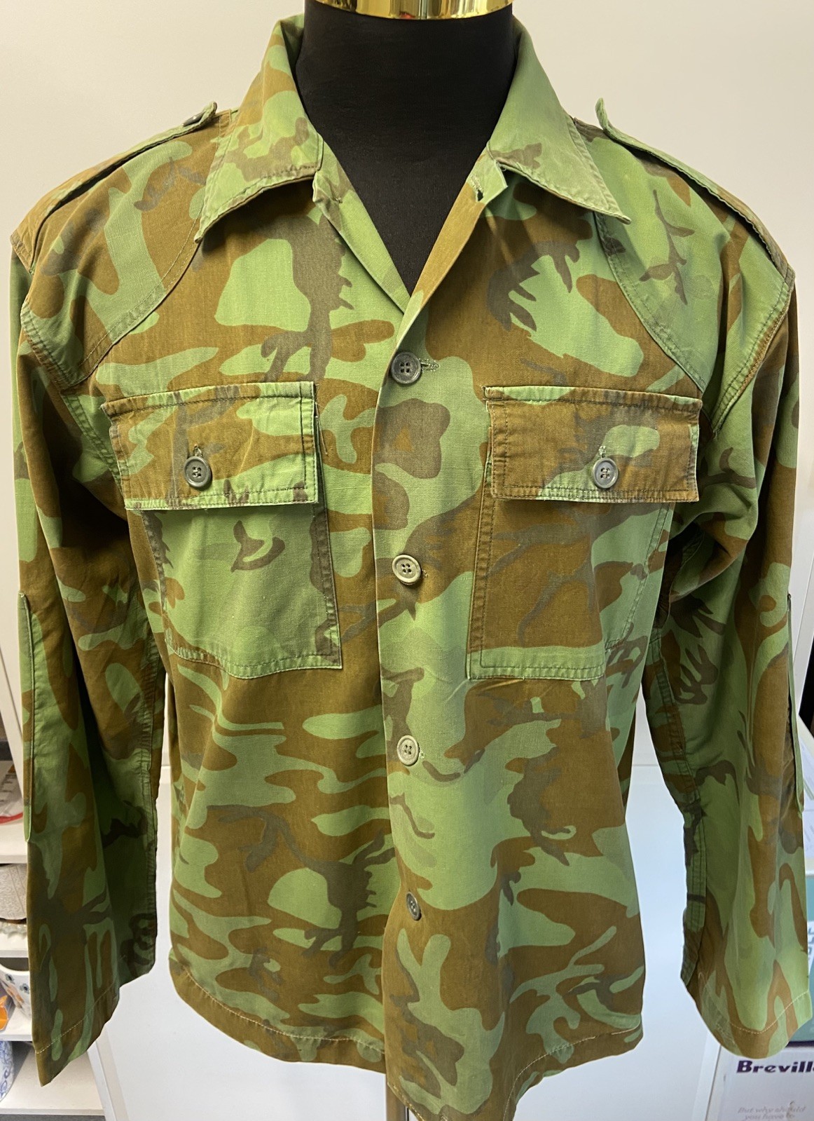 Vintage Vietnam War ARVN South Vietnamese Army Camouflage Combat Shirt A7