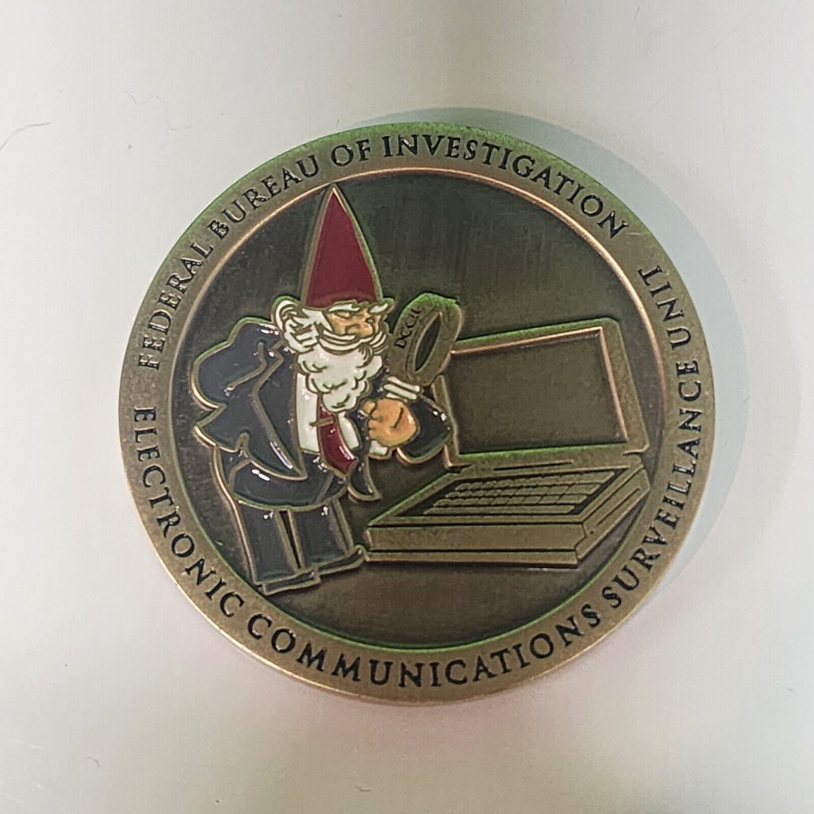 Rare DCCH FBI Electronic Communication Surveillance Unit DOJ Challenge Coin New
